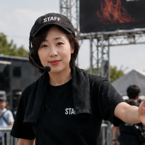 ライブ現場のスタッフ写真